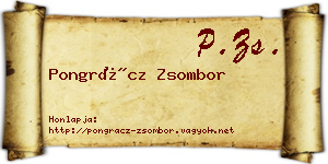 Pongrácz Zsombor névjegykártya