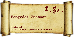 Pongrácz Zsombor névjegykártya